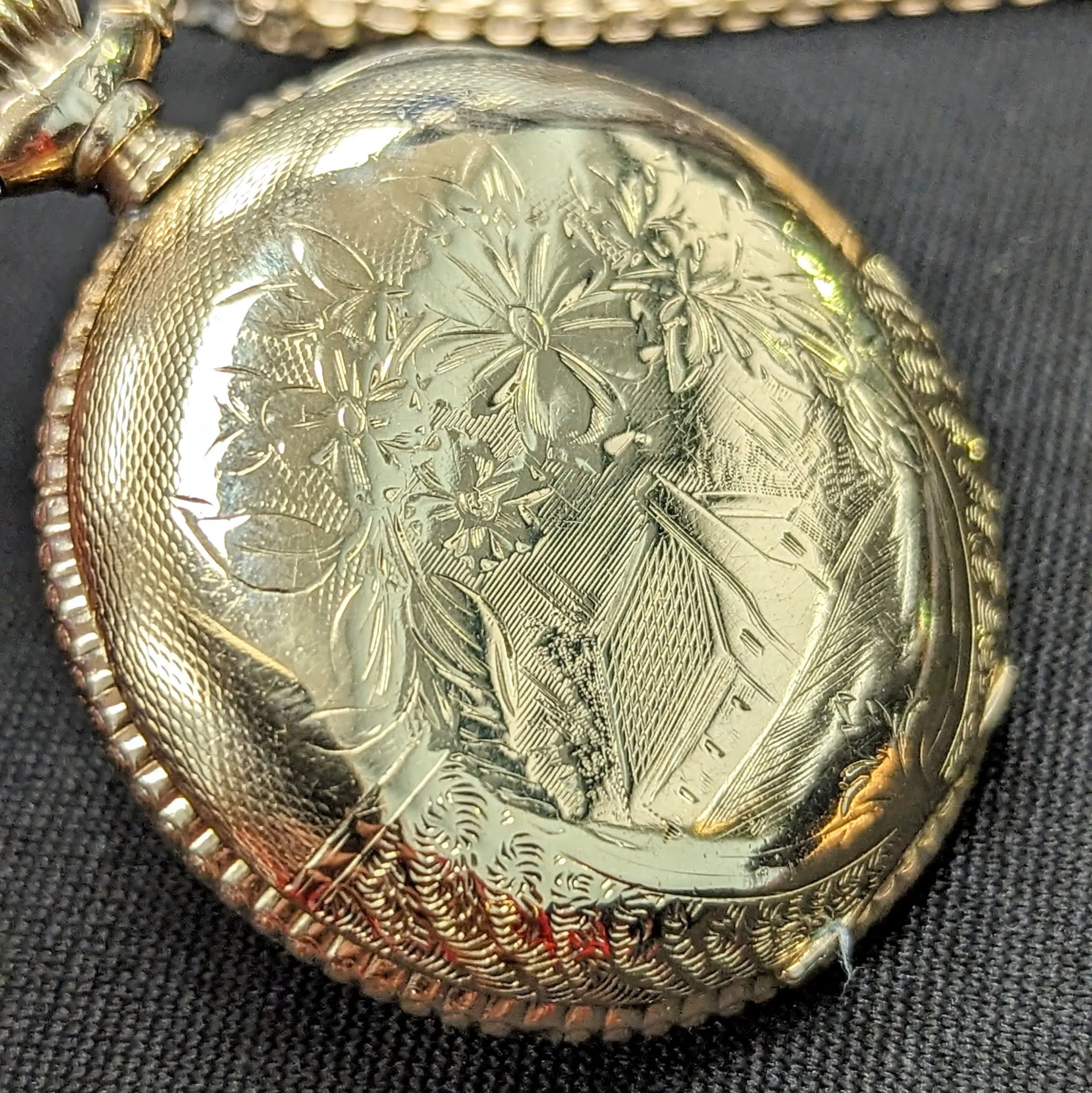 1897 ELGIN Dress Pocket Watch 0s 15 Jewels Grade 130 Model 1 U.S.A. Made - Engraved Case