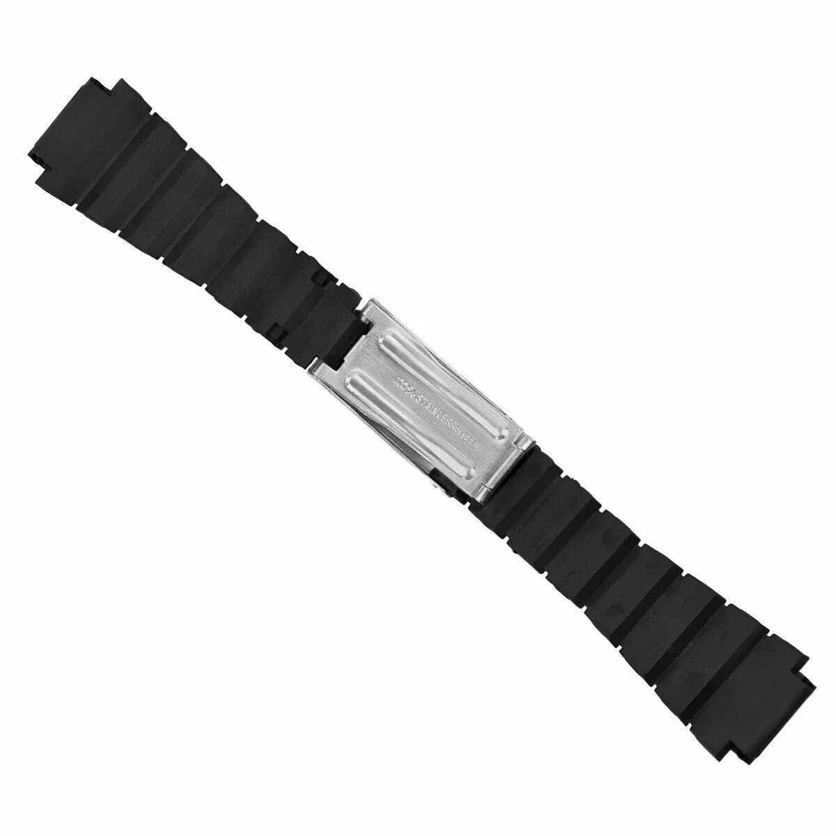 18MM PASTIC DIVER WATCHBAND STRAP FOR TAG HEUER CARRERA FORMULA F1 CALIBRE BLACK