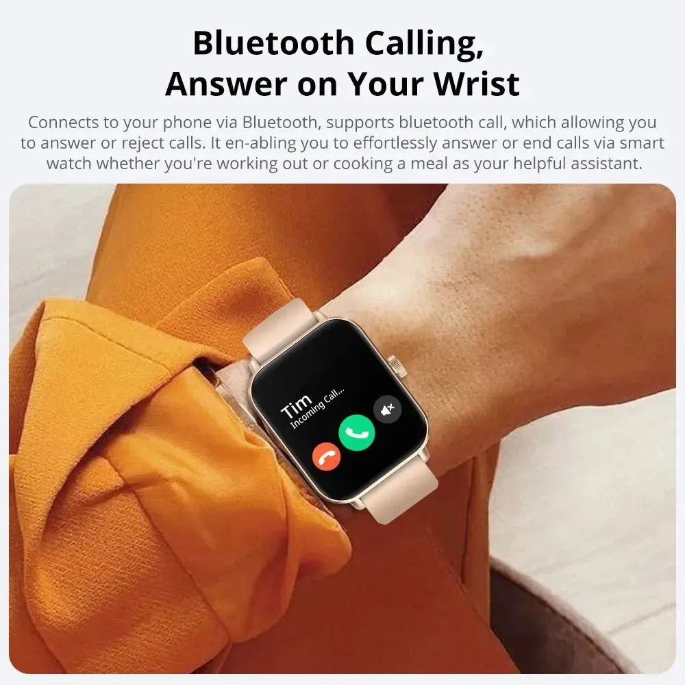 1.9 Inch Hd Screen Smartwatch With Voice Calling Health Monitor 100  Sports Modes 200  Faces