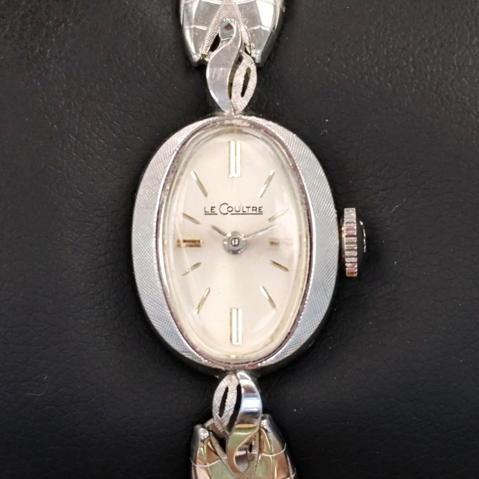 1940 Ladies LeCoultre Cocktail Watch 17 Jewels Cal. K840 ALL 10K White Gold Filled Wristwatch