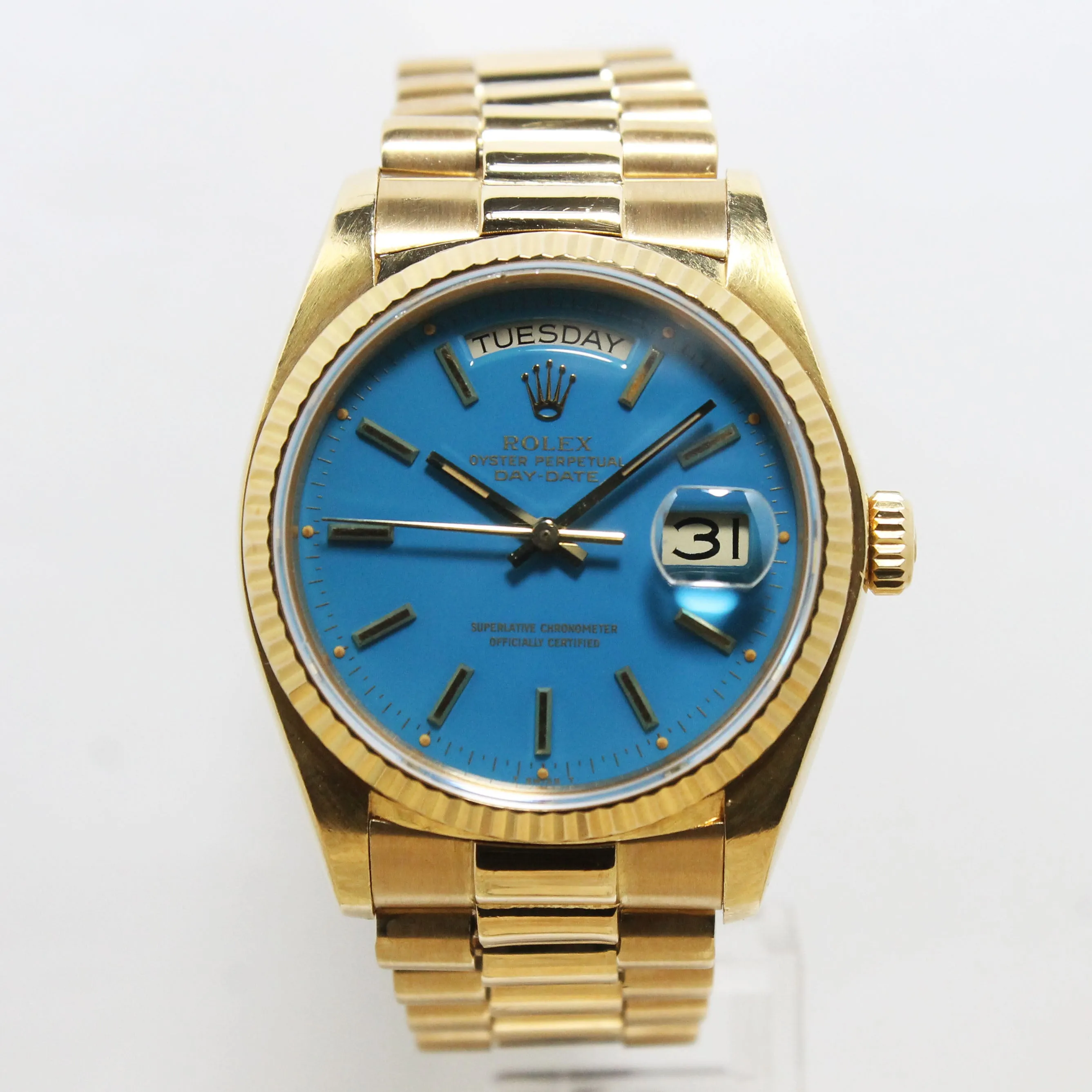 1978 Rolex Day Date Turquoise Stella Dial Ref. 18038