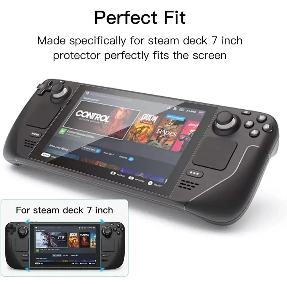 3 Pack for Tempered Glass Deck Screen Protector with Steam Deck