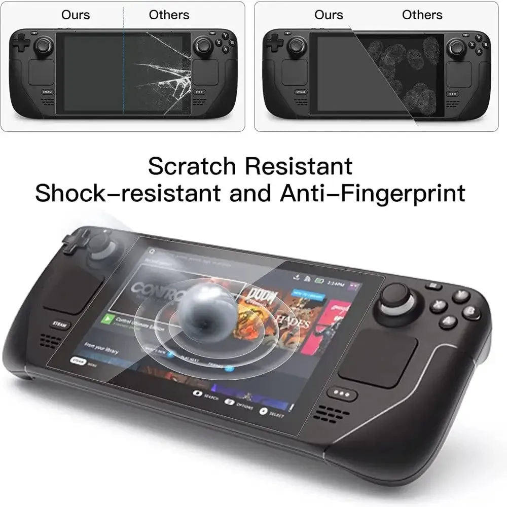 3 Pack for Tempered Glass Deck Screen Protector with Steam Deck