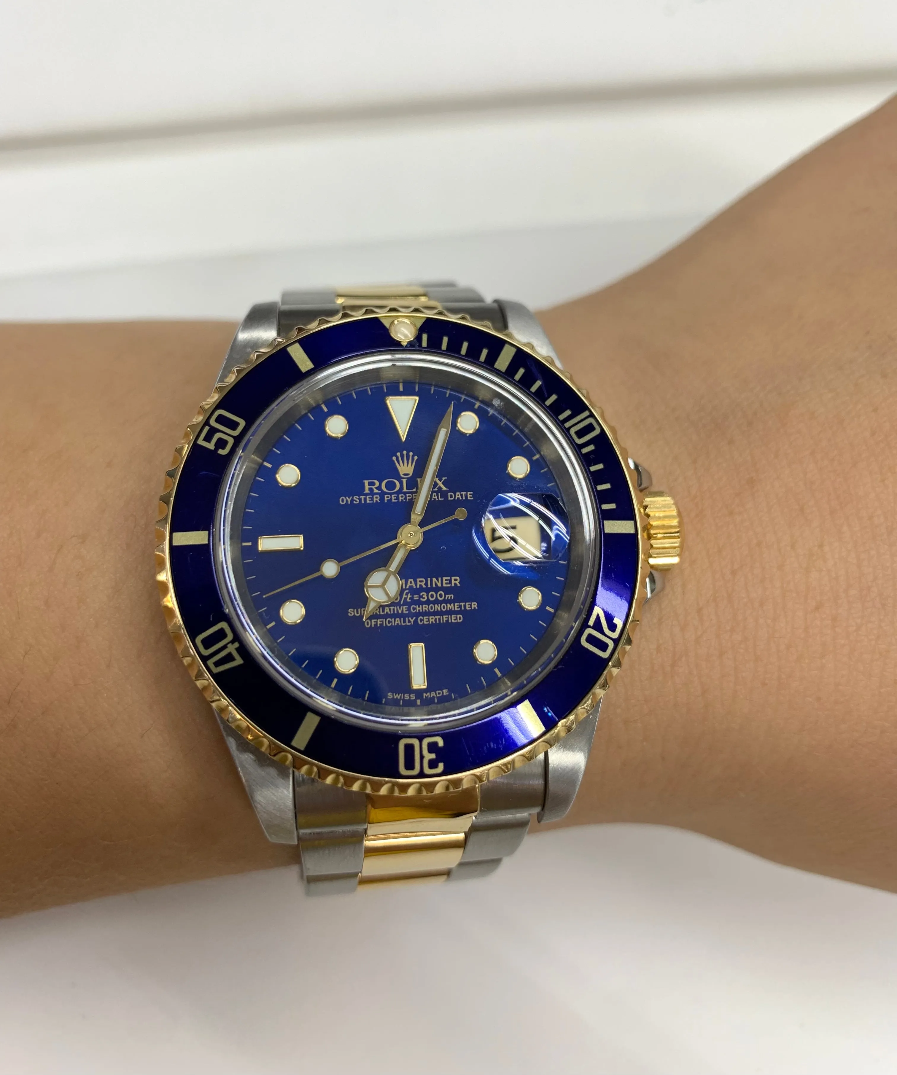 40mm Submariner Rolex Watch with Two-tone Oyster Band