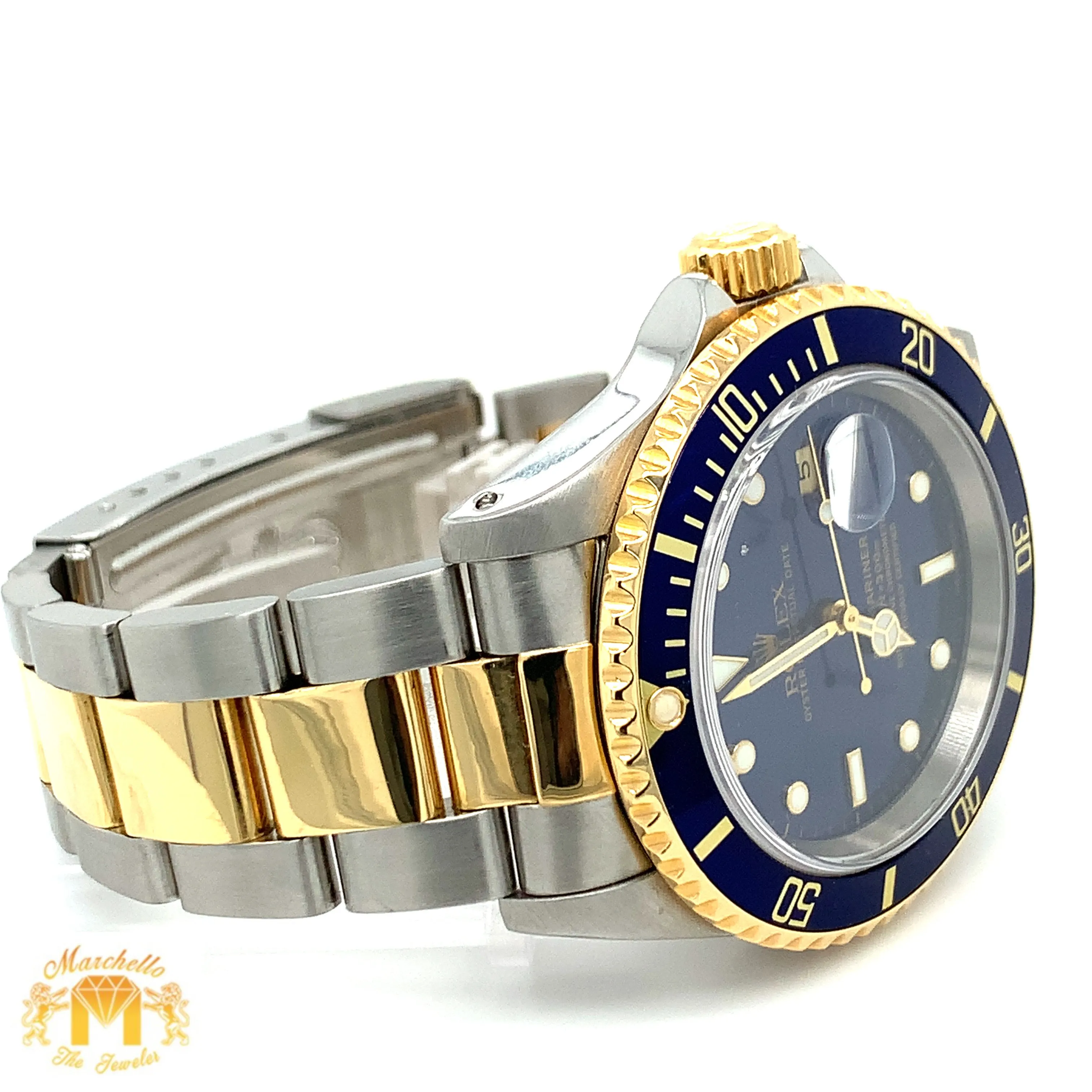 40mm Submariner Rolex Watch with Two-tone Oyster Band