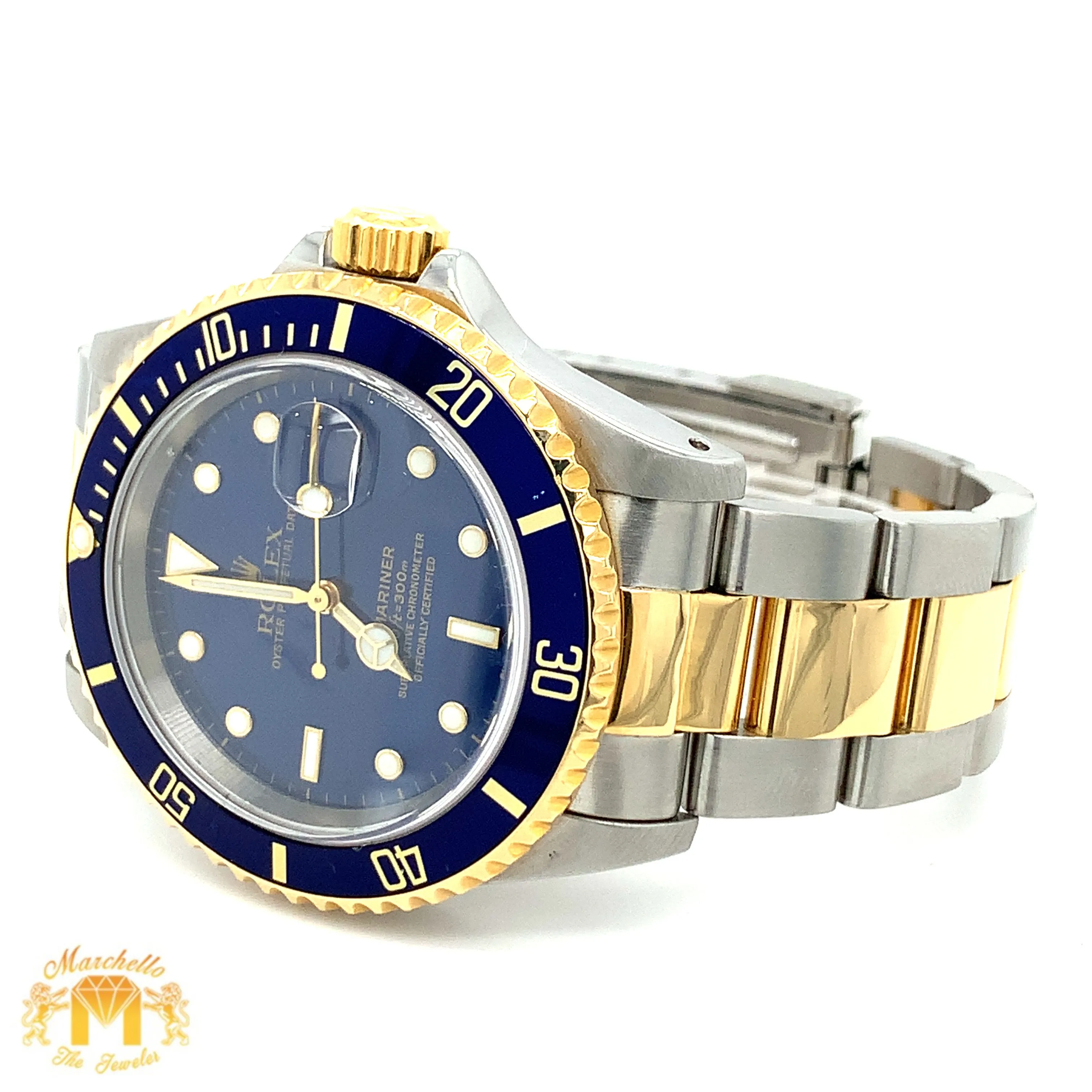 40mm Submariner Rolex Watch with Two-tone Oyster Band