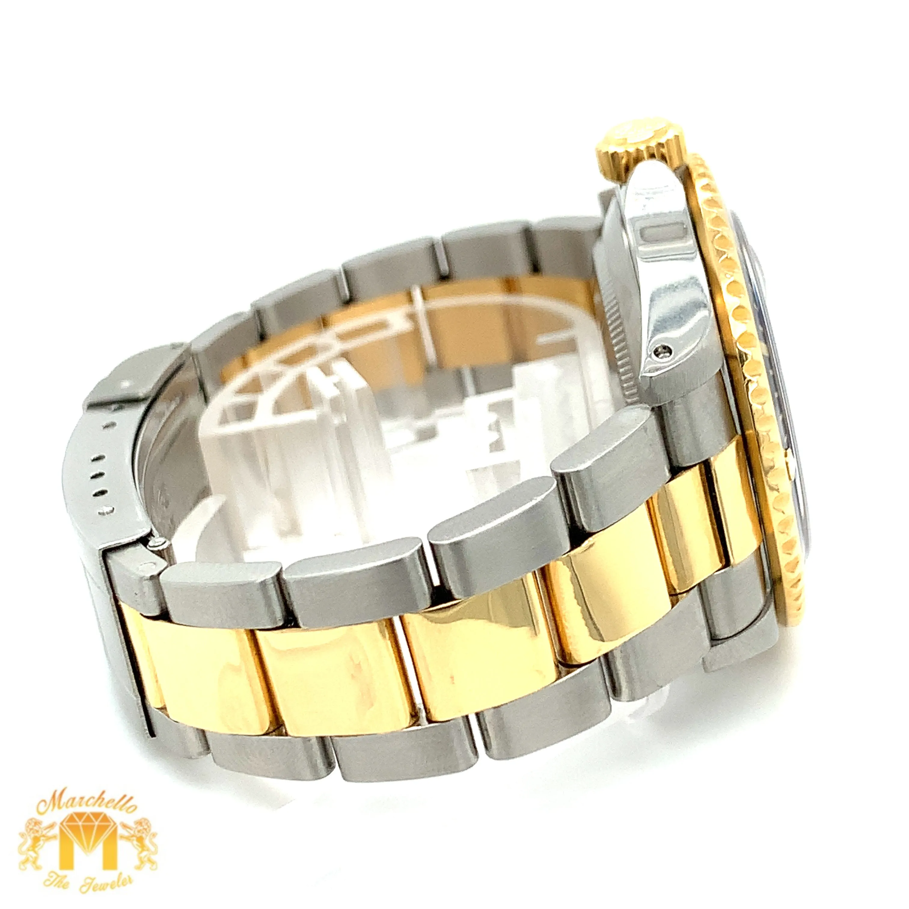 40mm Submariner Rolex Watch with Two-tone Oyster Band