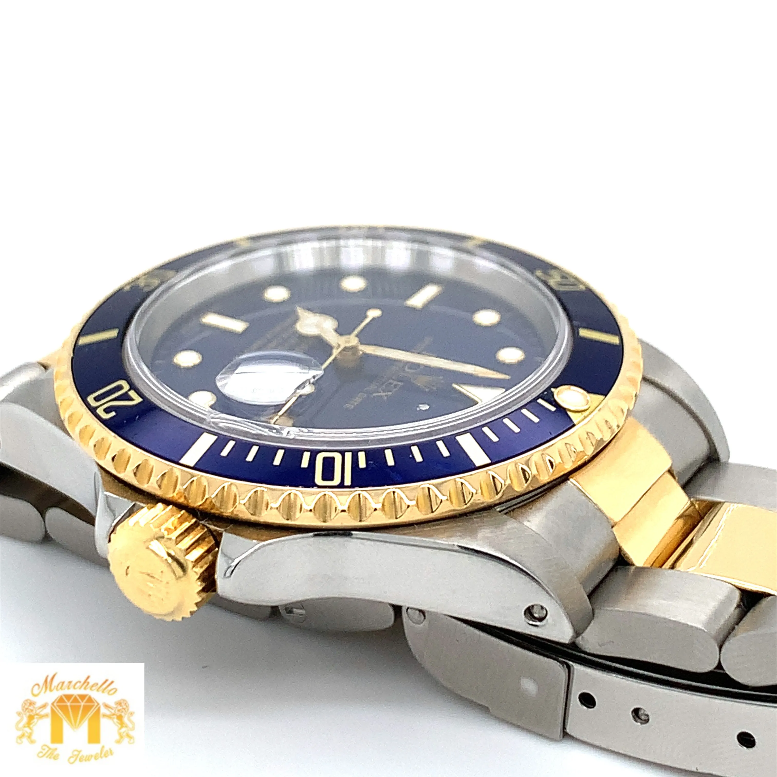 40mm Submariner Rolex Watch with Two-tone Oyster Band