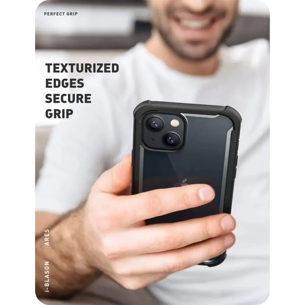 5.4" Dual Layer Rugged Clear Bumper Case with Built-in Screen Protector for Iphone 13 (2021 Release)