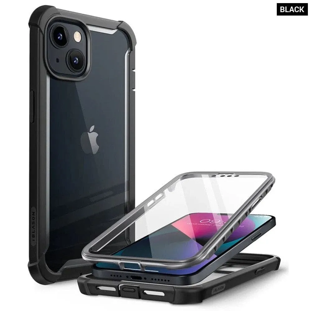 5.4" Dual Layer Rugged Clear Bumper Case with Built-in Screen Protector for Iphone 13 (2021 Release)