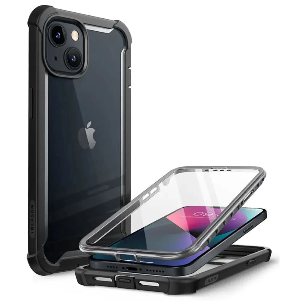 5.4" Dual Layer Rugged Clear Bumper Case with Built-in Screen Protector for Iphone 13 (2021 Release)