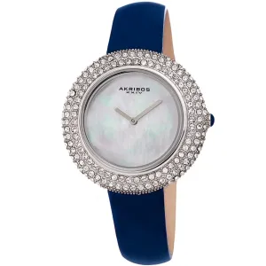 Akribos Xxiv Quartz Crystal White Dial Ladies Watch AK1049BU
