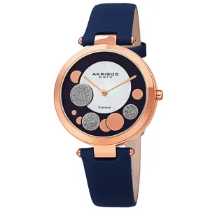 Akribos Xxiv Quartz Diamond Blue Dial Ladies Watch AK1069BU