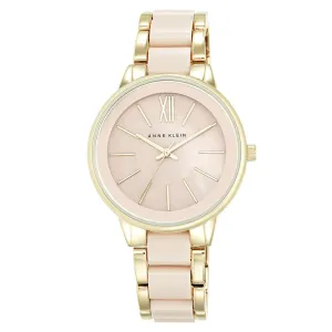 Anne Klein Peach Gold and Blush Stainless Steel Women's Watch - AK1412BMGB