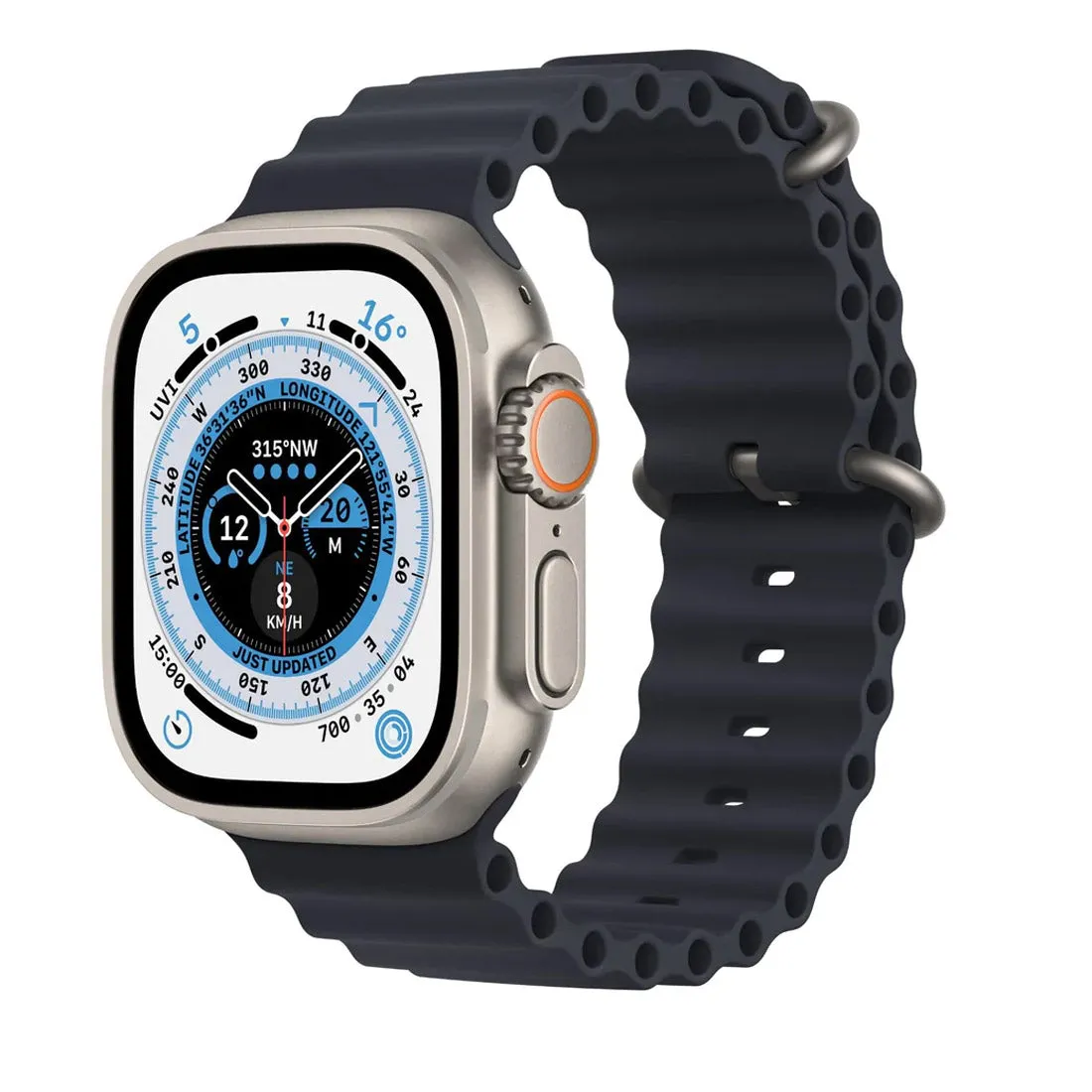 Apple Watch Ultra 49mm Titanium Case w/ Midnight Ocean Band GPS   Cellular - AU Version  ( Open Never Used )