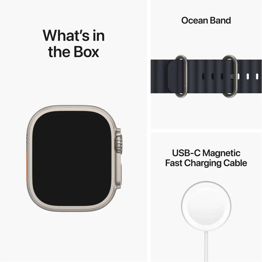 Apple Watch Ultra 49mm Titanium Case w/ Midnight Ocean Band GPS   Cellular - AU Version  ( Open Never Used )