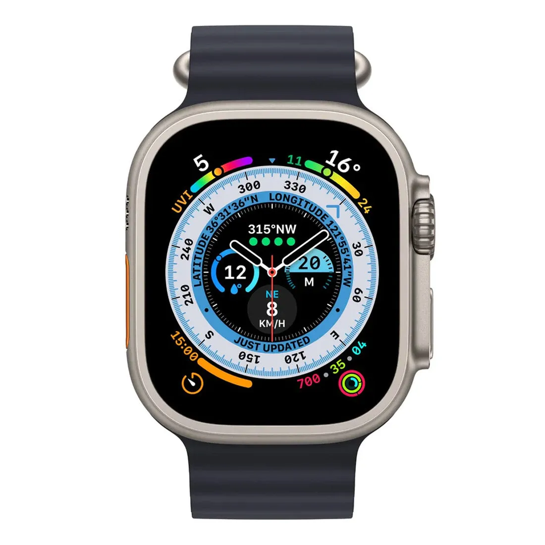 Apple Watch Ultra 49mm Titanium Case w/ Midnight Ocean Band GPS   Cellular - AU Version  ( Open Never Used )