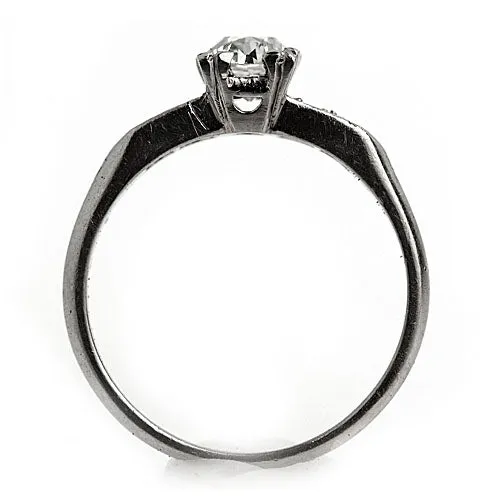 Art Deco 1.05 CTW Vintage Diamond Engagement Ring with Mine Cut Diamonds