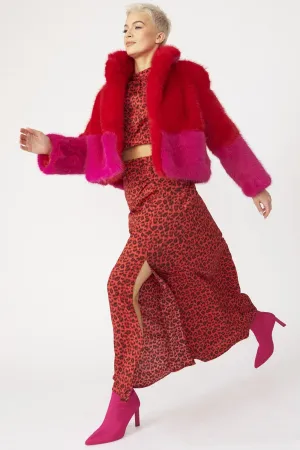 Bamboo Two Tone Cropped Coat
