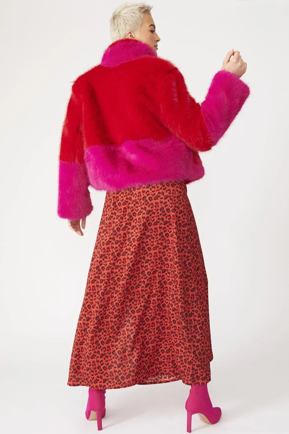 Bamboo Two Tone Cropped Coat