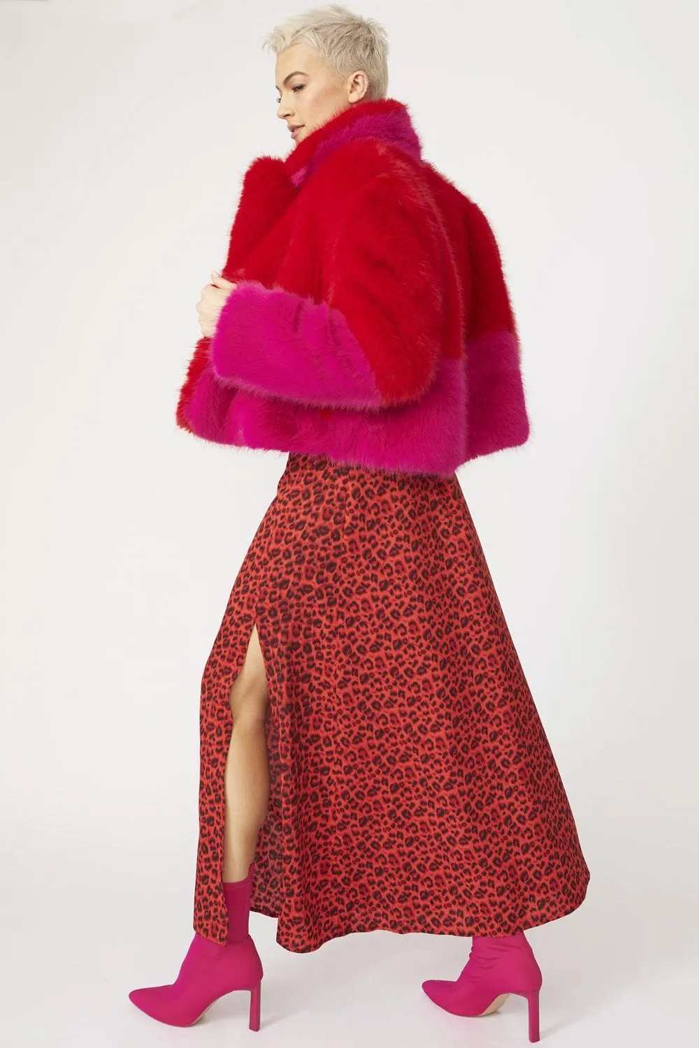 Bamboo Two Tone Cropped Coat