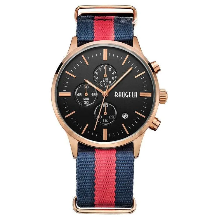 BAOGELA 1611 Men's Luminous Chronograph Calendar Quartz Watch with Small Three Hands