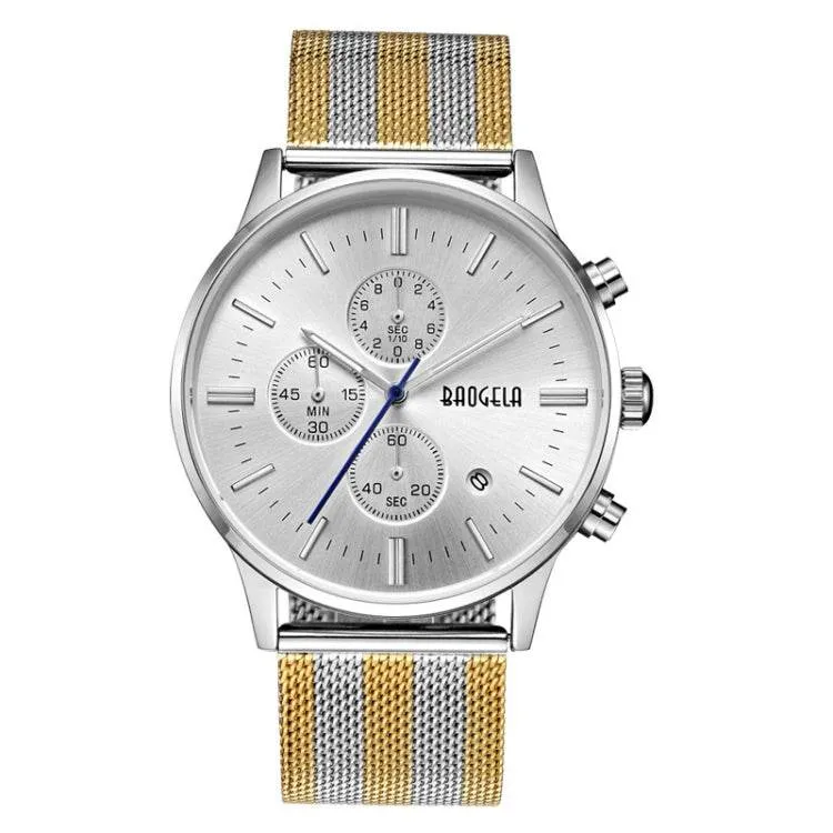 BAOGELA 1611 Men's Luminous Chronograph Calendar Quartz Watch with Small Three Hands