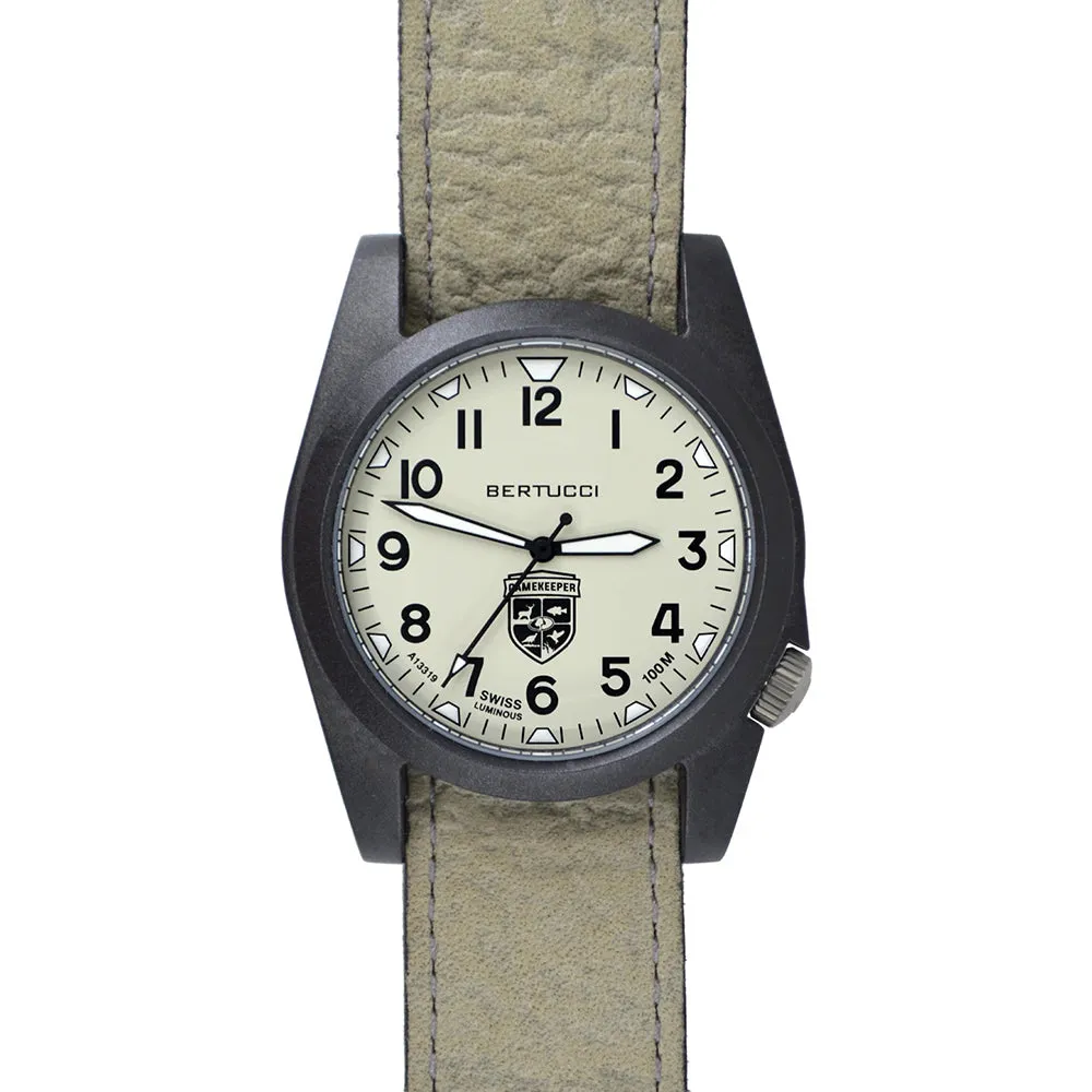 Bertucci Gamekeeper Unisex Foliage Survival Leather Band Dirt Quartz Dial Watch - 13382