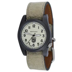 Bertucci Gamekeeper Unisex Foliage Survival Leather Band Dirt Quartz Dial Watch - 13382