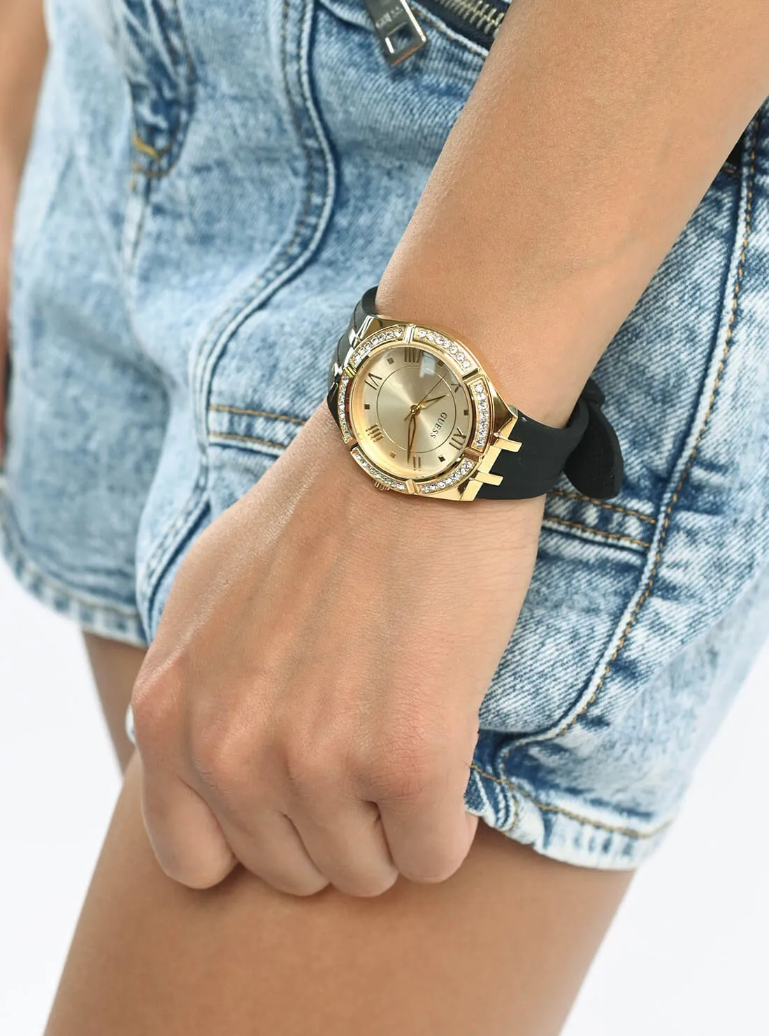 Black And Gold Glitz Cosmo Watch