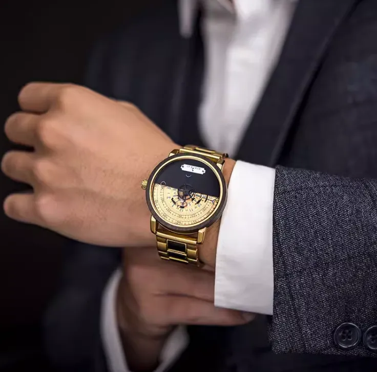 BOBO BIRD BUSINESS STYLE WOOD AND STEEL NAUTICAL INNOVATIVE  WATCH