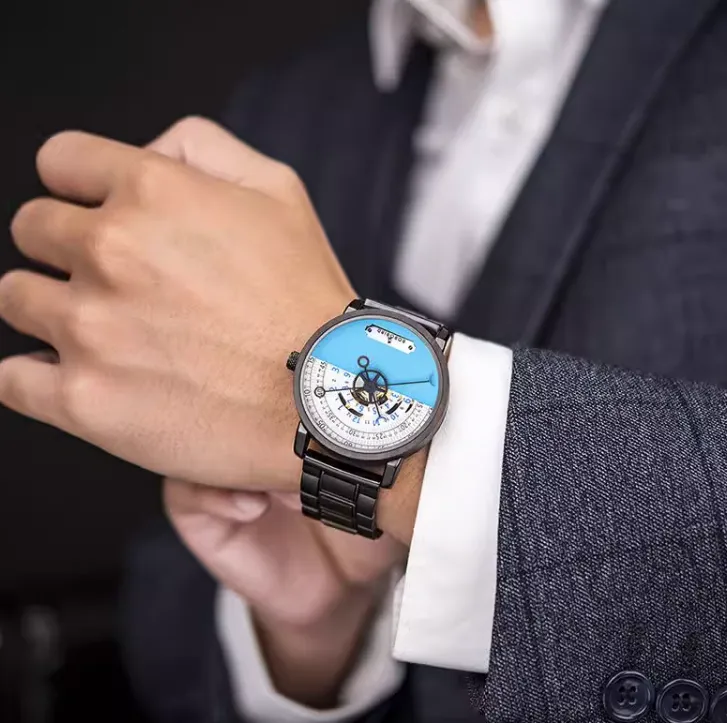 BOBO BIRD BUSINESS STYLE WOOD AND STEEL NAUTICAL INNOVATIVE  WATCH