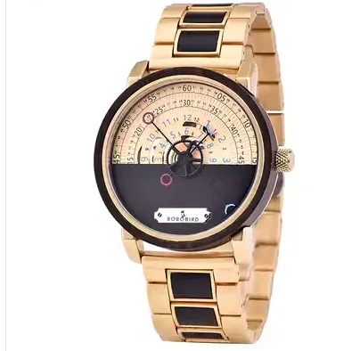 BOBO BIRD BUSINESS STYLE WOOD AND STEEL NAUTICAL INNOVATIVE  WATCH