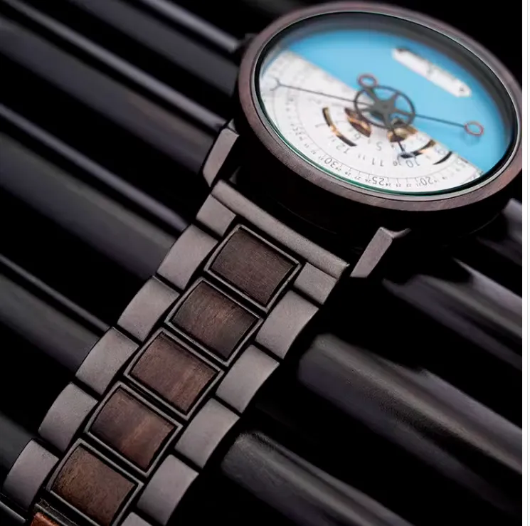 BOBO BIRD BUSINESS STYLE WOOD AND STEEL NAUTICAL INNOVATIVE  WATCH