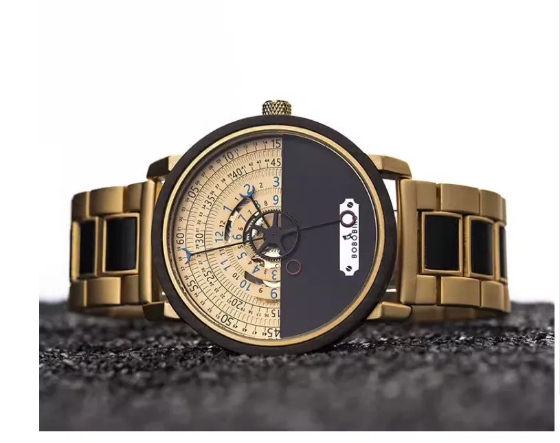 BOBO BIRD BUSINESS STYLE WOOD AND STEEL NAUTICAL INNOVATIVE  WATCH