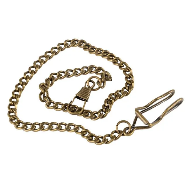 Bronze Half Hunter Quartz Pocket Watch