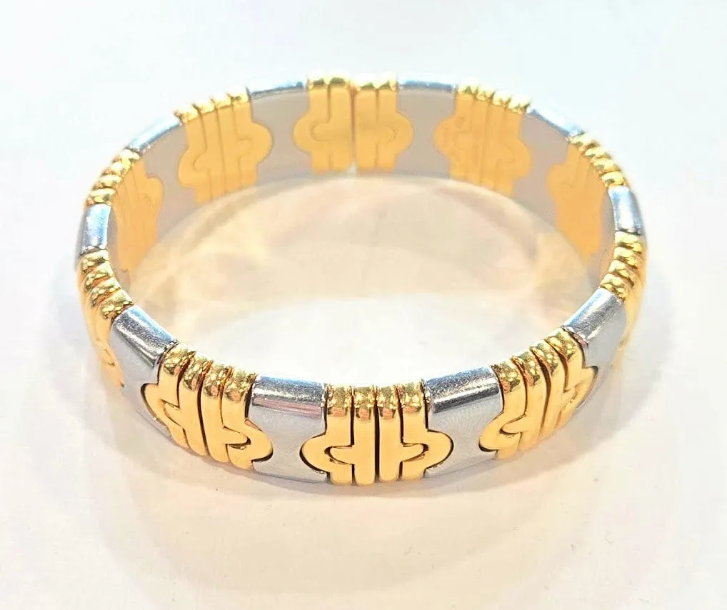 Bulgari Two-Tone Alveare Cuff Bracelet ASC5625