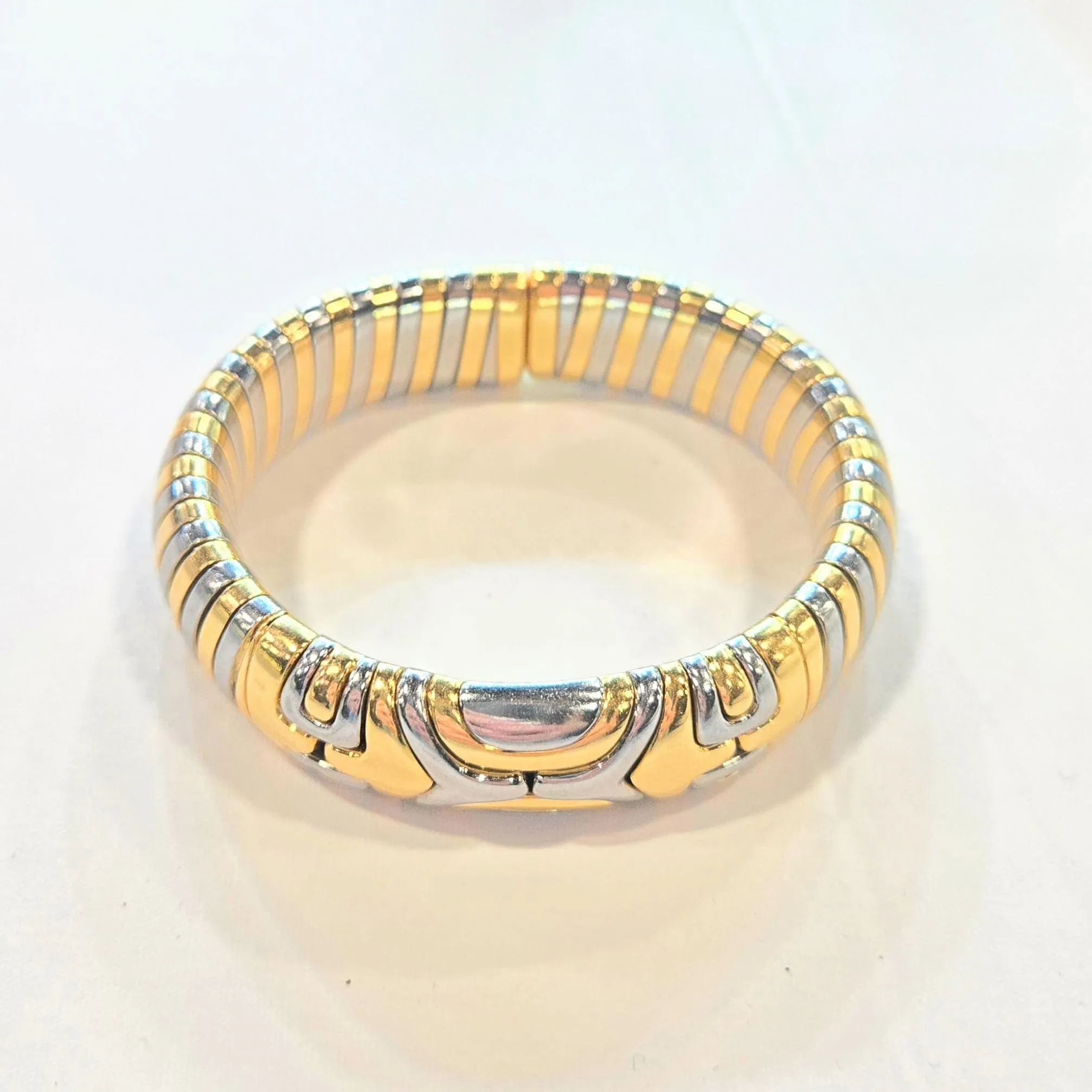 Bulgari Two-Tone Alveare Cuff Bracelet ASC5625