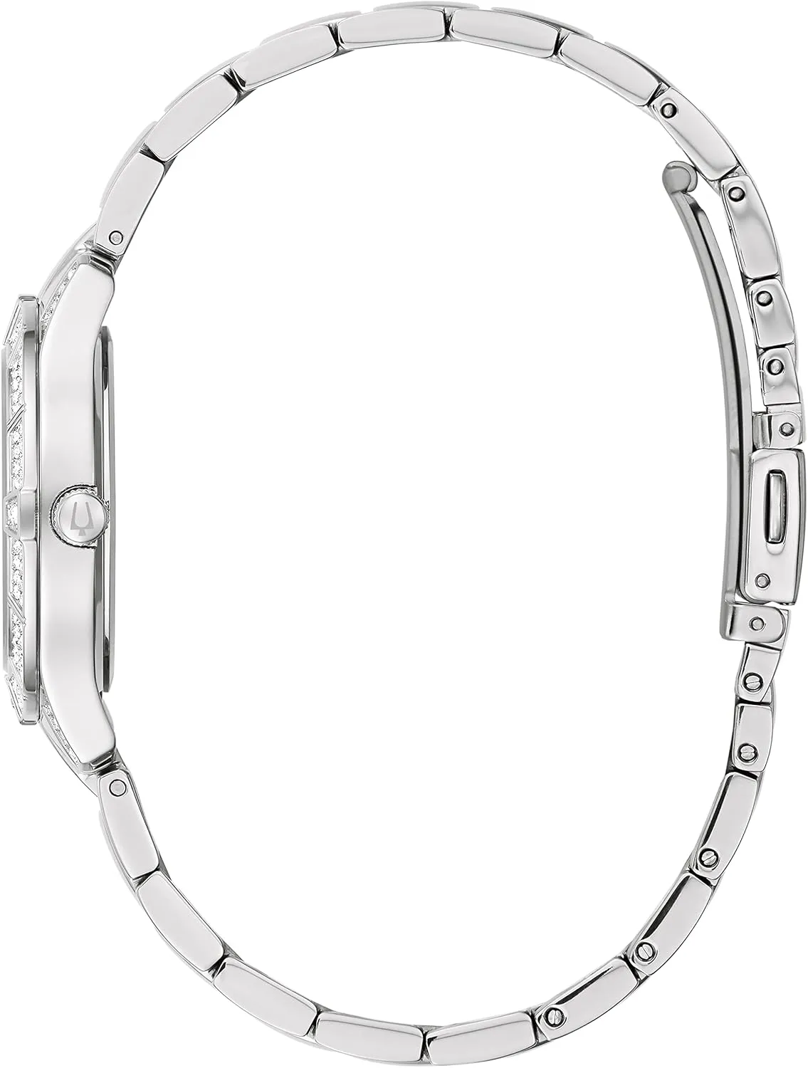 Bulova Ladies' Crystal Phantom 3-Hand, Small Second Hand Quartz Watch, Mother-of-Pearl Dial