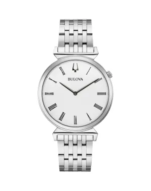 Bulova Silver Classic Regatta White Dial Watch 96A232