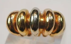 BVLGARI 1970s Vintage Tri-Color 18K Gold Statement Ring - $15K VALUE
