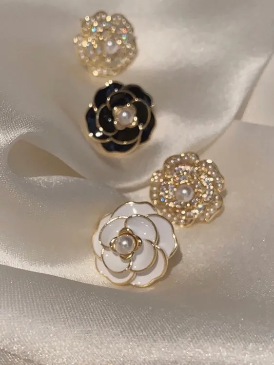 Camellia Two-Tone Earrings