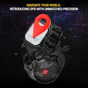 CARBINOX Blaze Smart Watch with GPS (Sport Mode), Rugged Fitness Tracker Waterproof IP69K, Compatible with Android and iOS, 170  Sports Modes, Gorilla Glass Screen, Make/Receive Calls (Round)