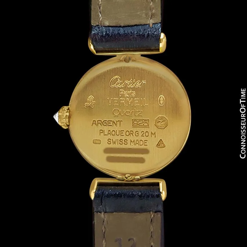 Cartier Colisee Ladies Vendome Vermeil Watch - 18K Gold over Sterling Silver with Diamonds