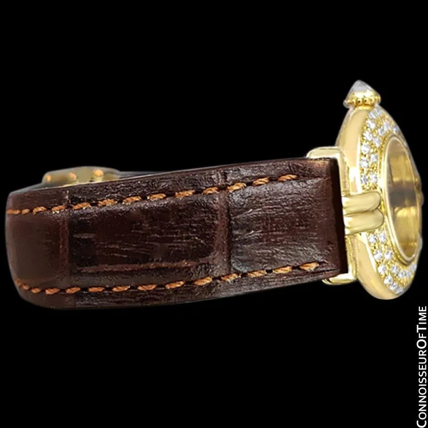 Cartier Colisee Ladies Vendome Vermeil Watch - 18K Gold over Sterling Silver with Diamonds