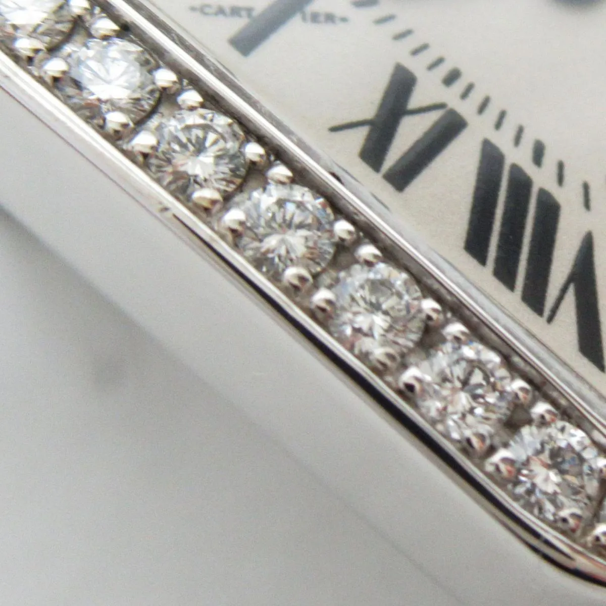 Cartier Santos Demoiselle White Gold Diamond Ladies Watch
