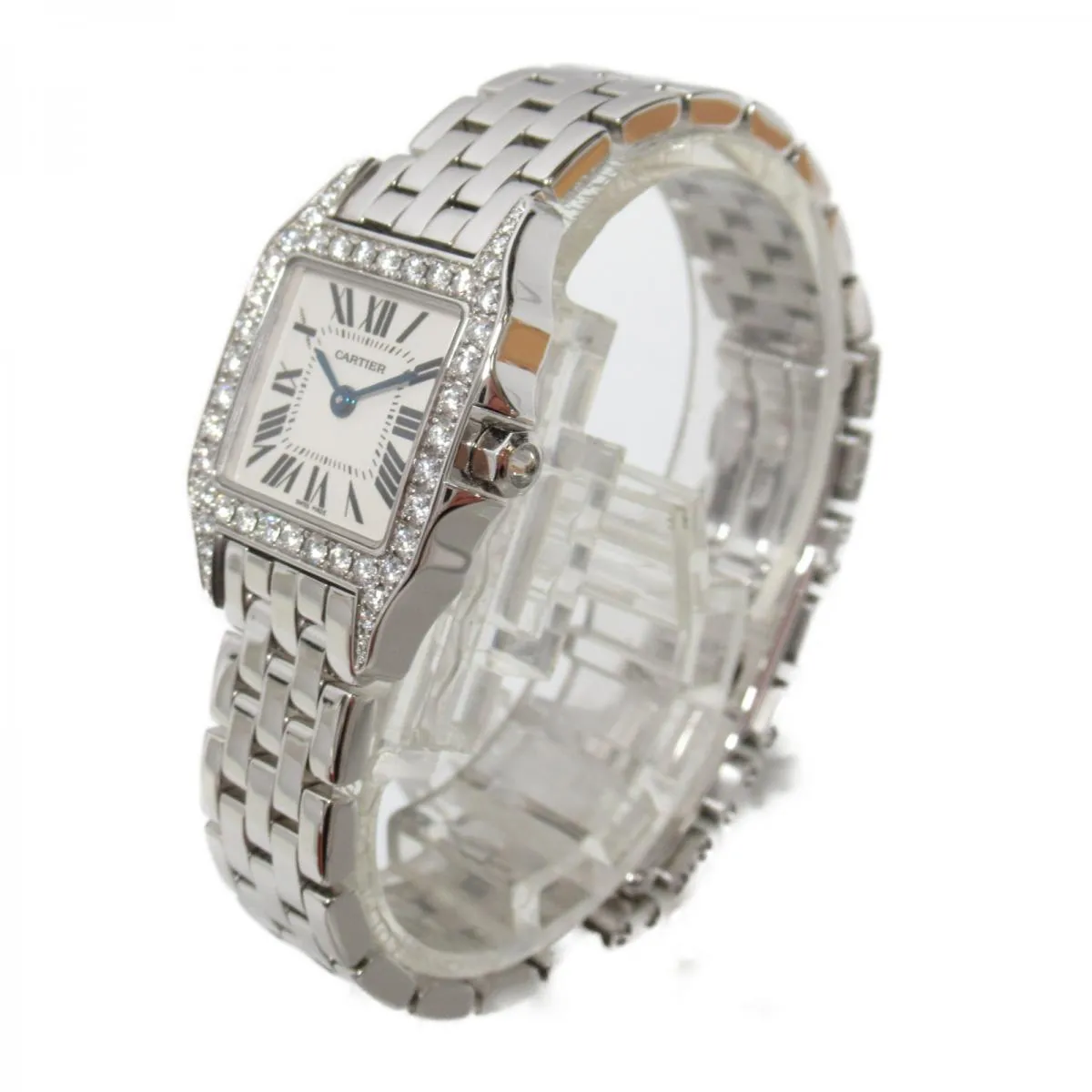 Cartier Santos Demoiselle White Gold Diamond Ladies Watch