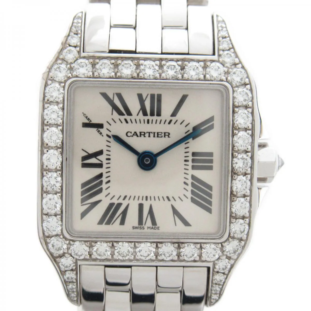 Cartier Santos Demoiselle White Gold Diamond Ladies Watch