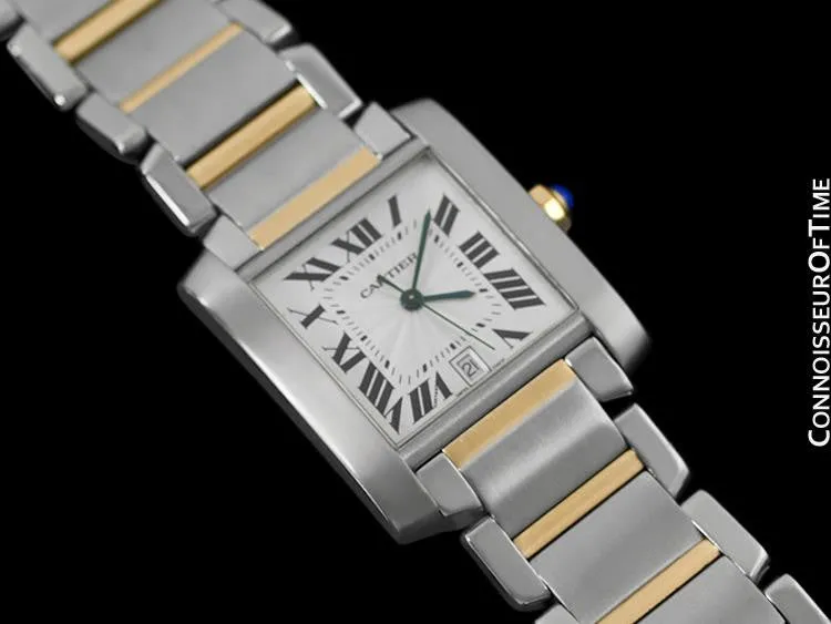 Cartier Tank Francaise Mens Large Size, Automatic - Stainless Steel & 18K Gold - W51005Q4