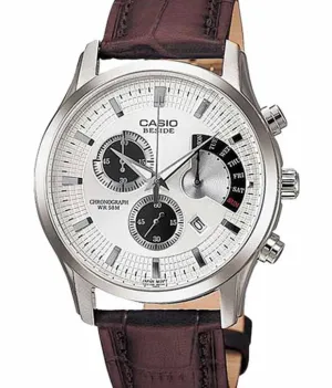 Casio BEM-501L-7AVDF Beside Chronograph Leather Watch Brown